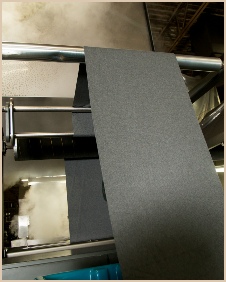 Fabric being processed on Tubular Finishing and Compacting machine